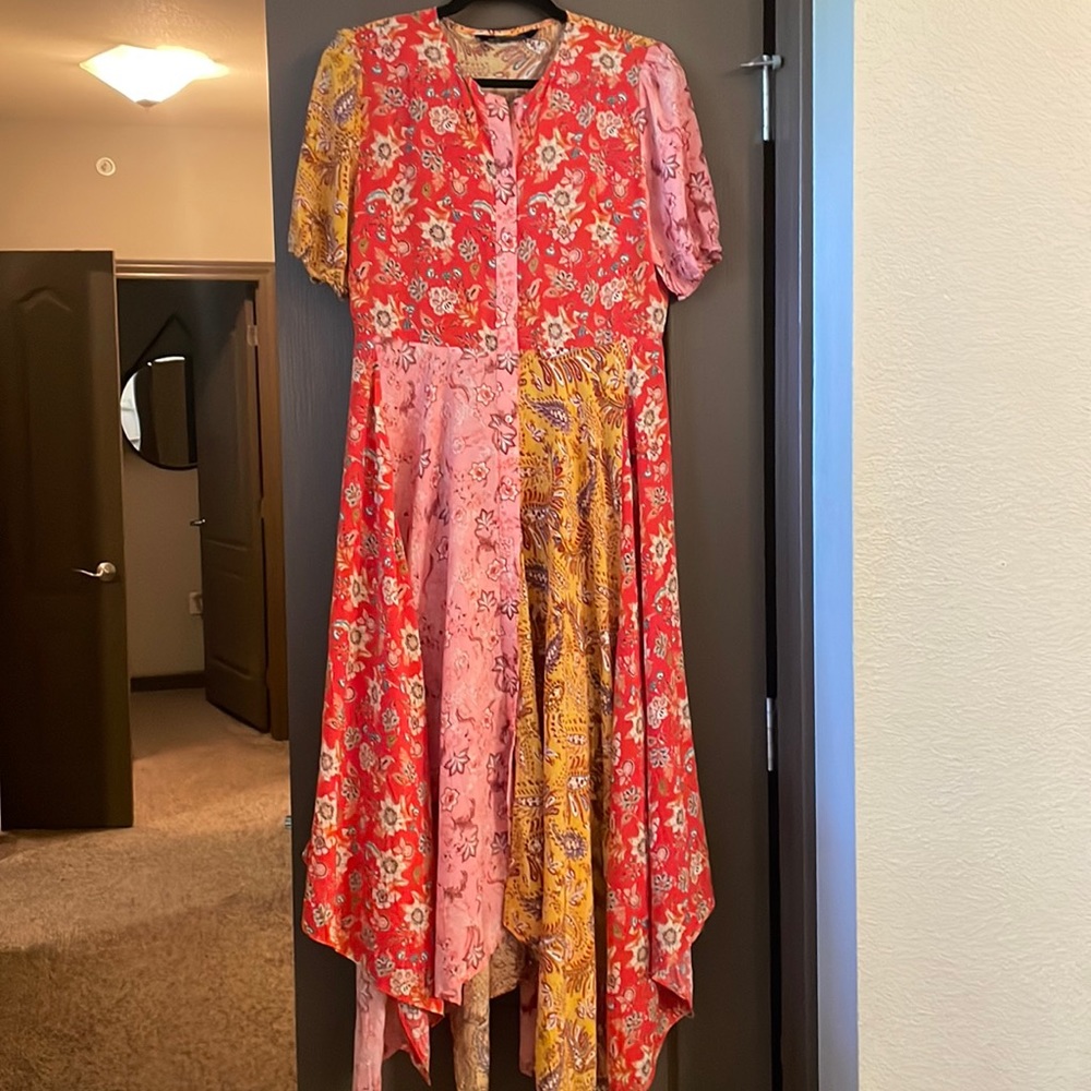Super Fun Fall Floral Zara Dress L